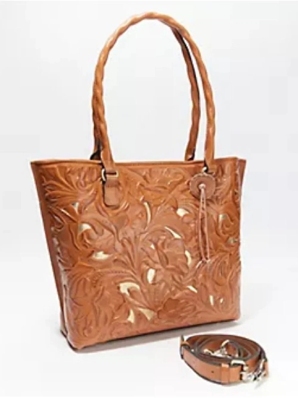 Patricia Nash Leather Cutout Adeline Tote Bag Purse NWT and dust bag